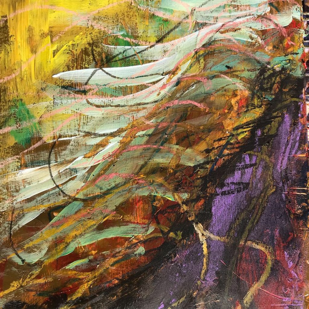 Mixed Media close up of a horse by Julie the Artist